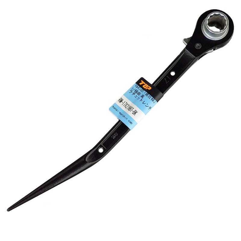 金井産業　ＴＯＰ マルキン印ラチェット 鳶仕様 黒 RM-17X21NBT-BK<br><span class="jan">4991347185047</span><br><span class="teika">定価：¥7,500</span>