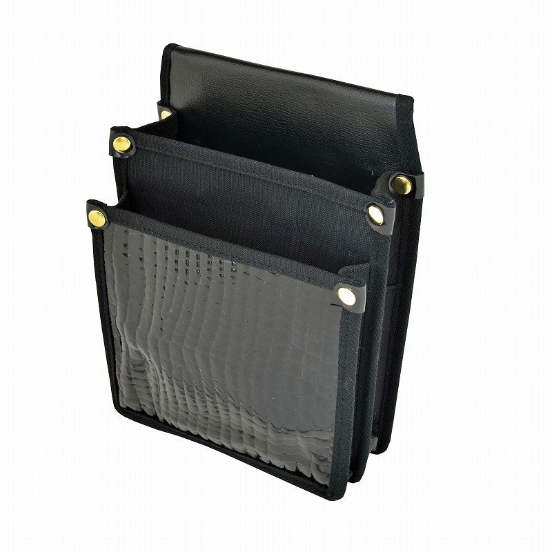 金井産業　マルキン印<br/>内側ポケット付 帆布／<br/>黒鰐柄 YK-09 黒<br /><span class="jan">4934053151630<span class="teika"><br /><span class="teika">定価：¥6,200</span>