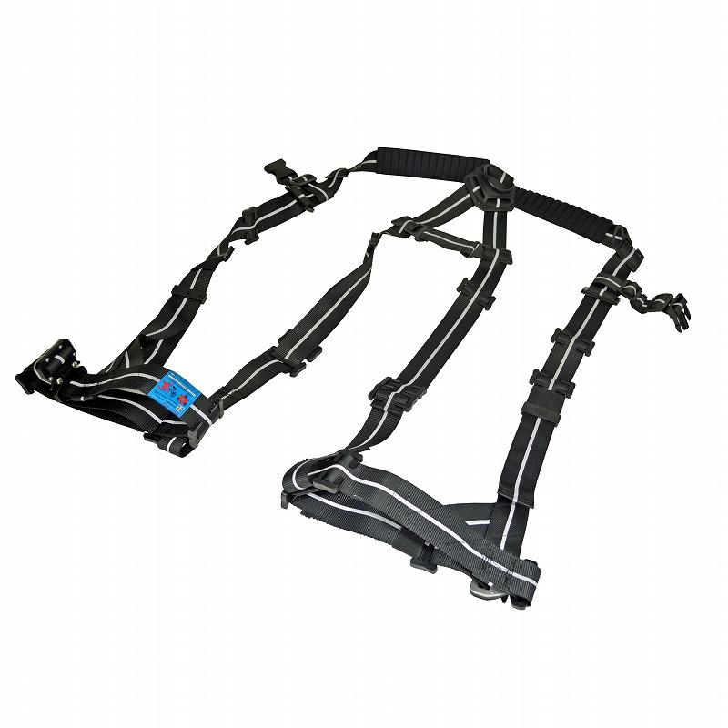 ＫＨ(基陽) ハーネス　Ｈ型　鳶忍者　ＨＨＳＬ－ＭＬ 黒 / 反射