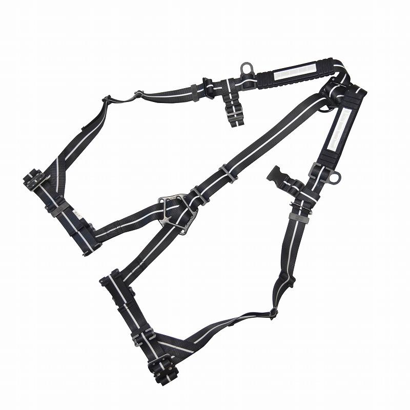 ＫＨ(基陽) ハーネス　Ｙ型　鳶忍者　ＨＹＳＬ－ＭＬ 黒 / 反射
