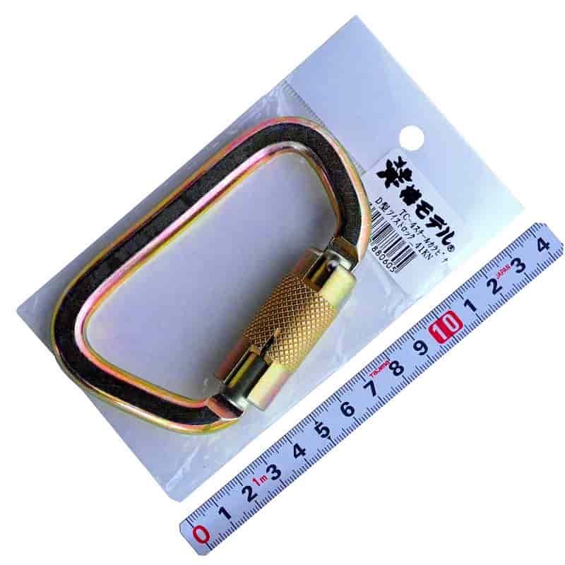 椿モデル（アイダ）　スチールカラビナＤ型ツイストロック４１ＫＮ ＴＣ－４