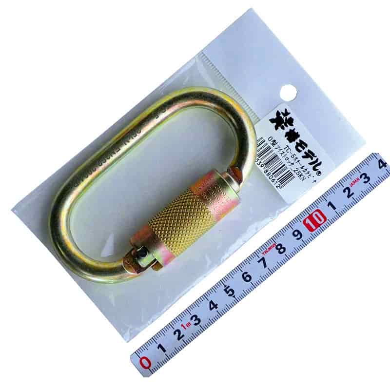 椿モデル（アイダ）　スチールカラビナＯ型ツイストロック２５ＫＮ