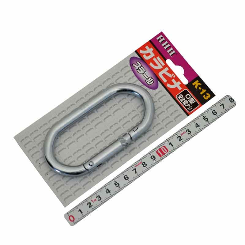 スリーエッチ(ＨＨＨ) カラビナ スチール Ｏ型安全環ナシ Ｋ－１３