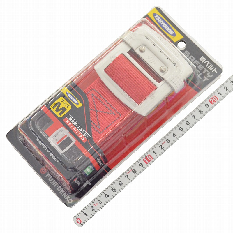 藤井電工(ツヨロン)　安全帯用胴ベルト 軽量型(アルミ製) スライドバックル　ＴＵＢ－ＮＳ５Ｎ― Ｒ－Ｍ－ＢＰ 赤