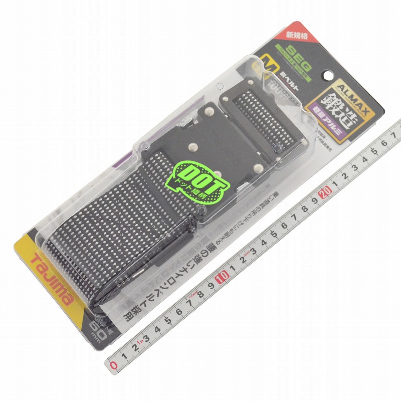ＴＪＭデザイン(タジマ) 胴ベルト 鍛造アルミ ワンタッチバックル ドット ＴＡ－ＷＭ１２５－ＤＷＨ 白