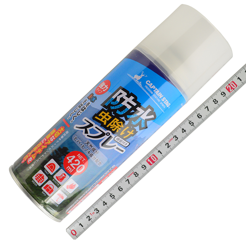 キャプテンスタッグ<br/>防水・虫除け機能付きスプレー<br> NO.UM-3501　420ｍｌ