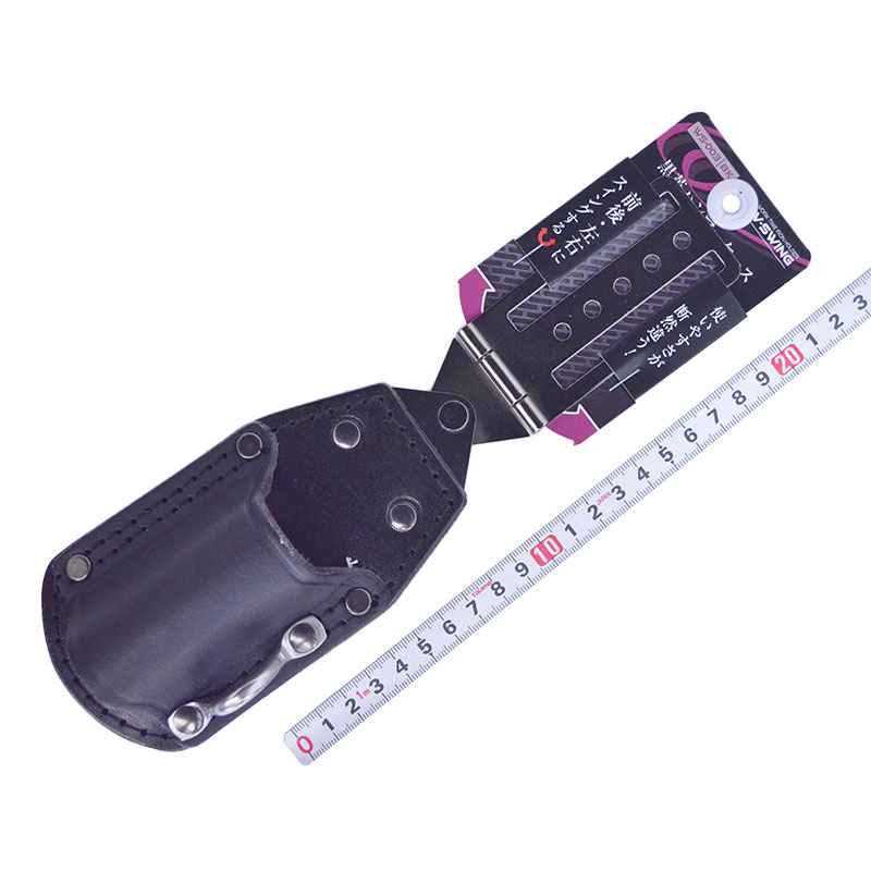コヅチ<br/>黒革ハンマーケース<br/>WS-003 BK