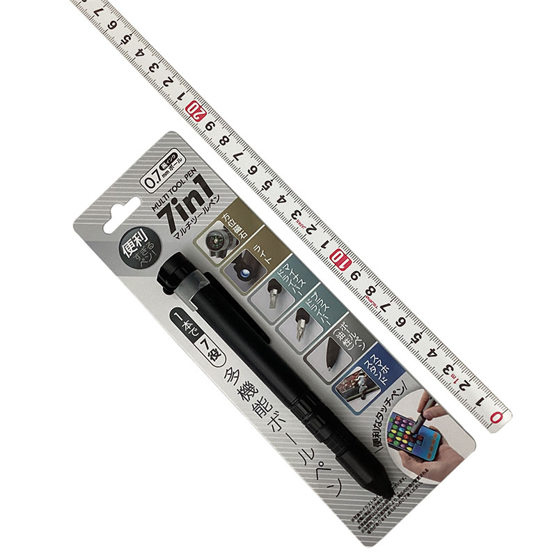 ハック<br/>７ｉｎ１マルチツールペン<br/>HAC3715 ﾌﾞﾗｯｸ