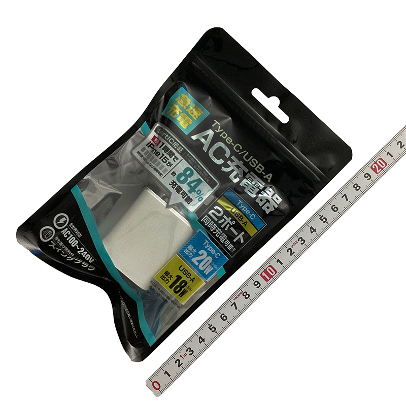 ハック<br>Ｔｙｐｅ－Ｃ／ＵＳＢ－Ａ急速充電AC充電器<br>HAC4249A