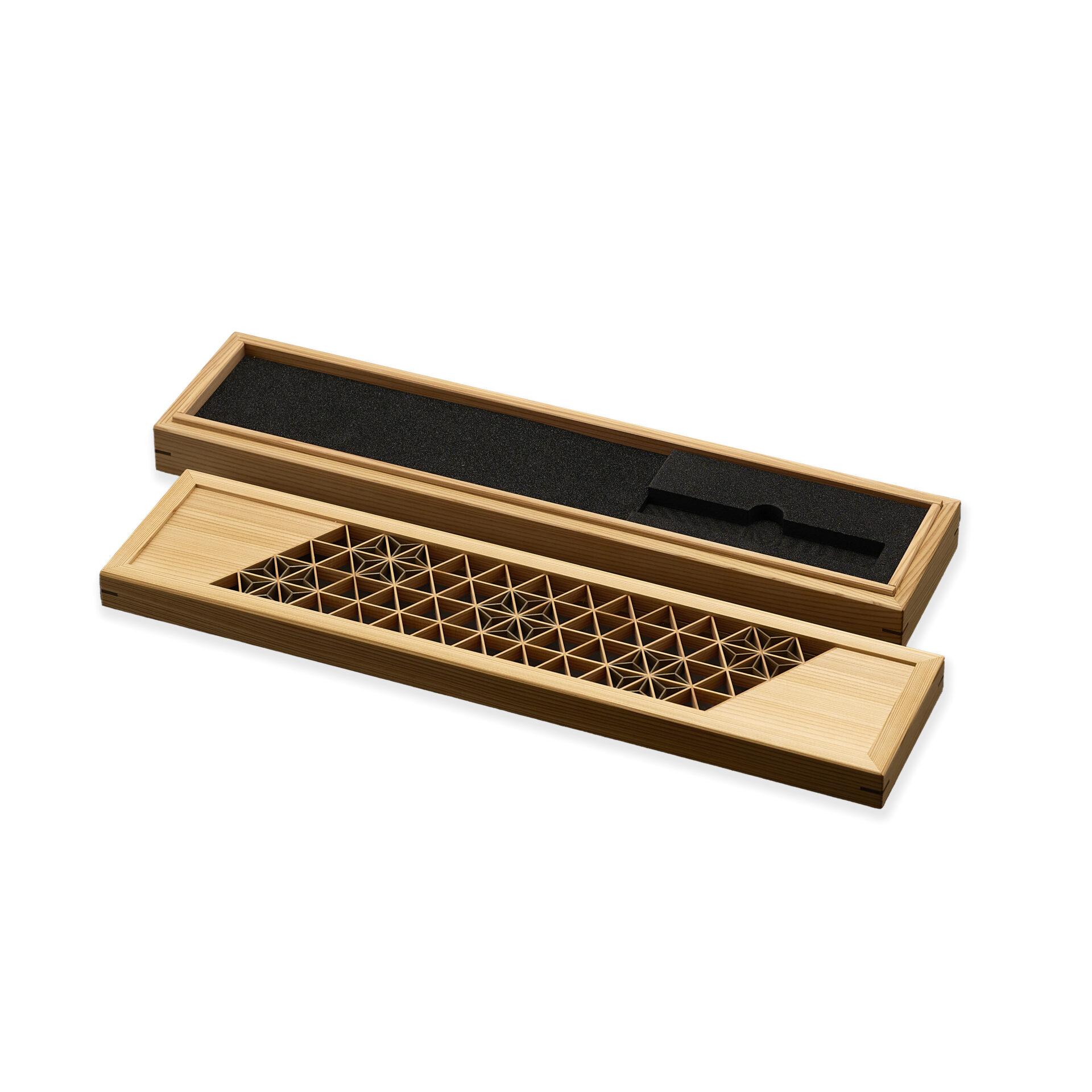 【庖斬巴】　組子の匣-HAKO-　1丁入　麻の葉　IK-013　<br>定価：59,000円