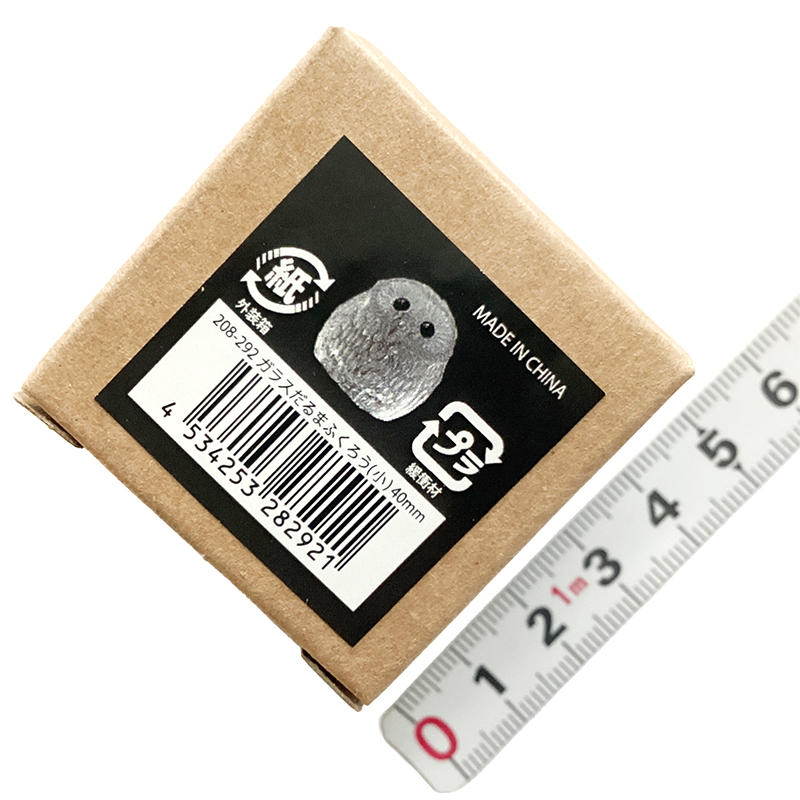 26-04-おもちゃ・置物・ぬいぐるみ＿無印＿ガラスだるまふくろう（小）40mm_01