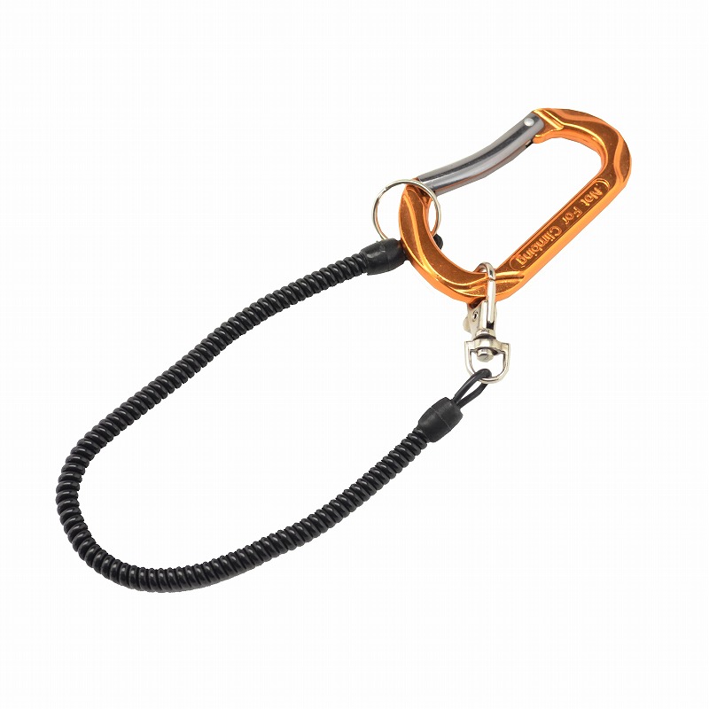 SK11<br>アルミカラビナ　コード付き<br>SAC-80WCｵﾚﾝｼﾞ