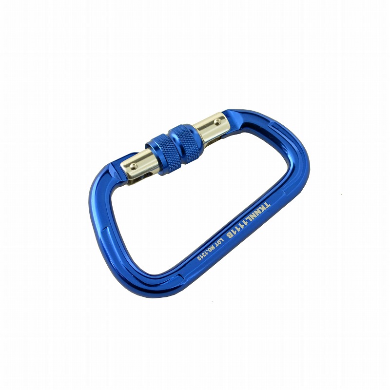 TRUSCO<br>ねじロック付カラビナ　ブルー<br>TKNNL1111B